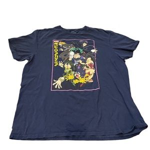 Funimation Mens XL MY HERO ACADEMIA Navy Blue Graphic T Shirt W3